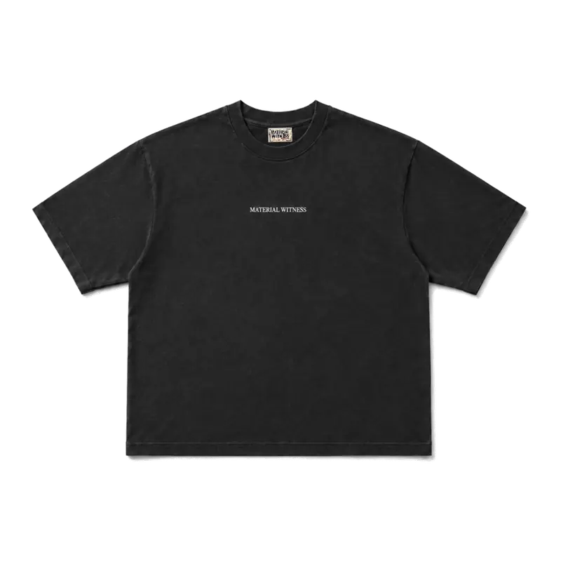 MW–007 black coordinate basic T-shirt, front view