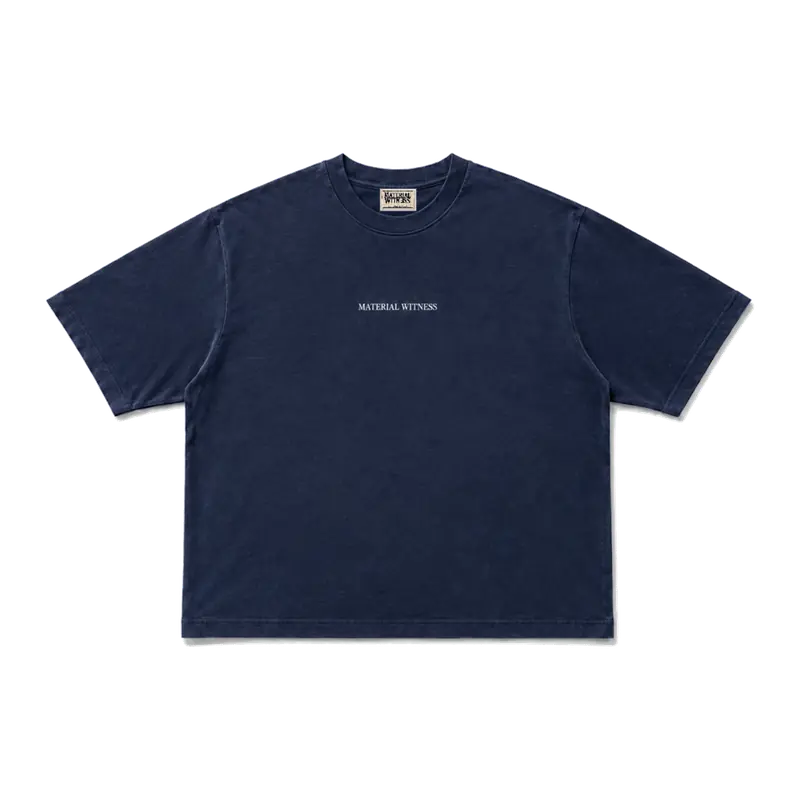 MW–007 navy coordinate basic T-shirt, front view